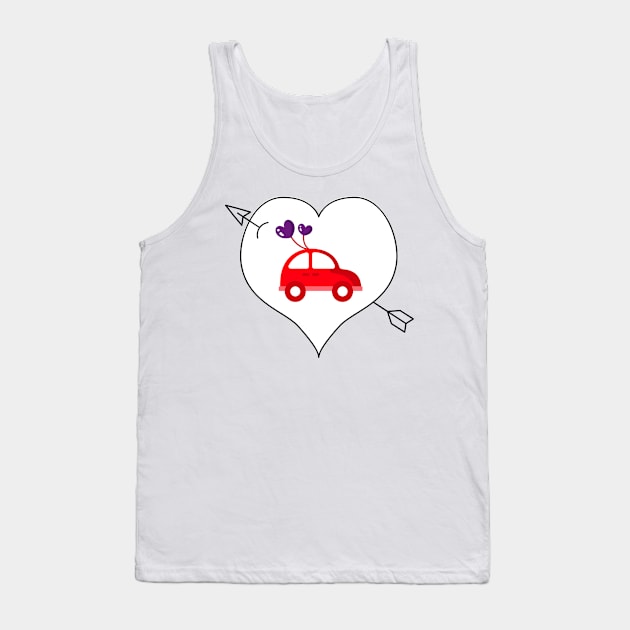 Valentines Day Balloons Hearts Happy Valentine's Day Gifts For Women Tank Top by Art master